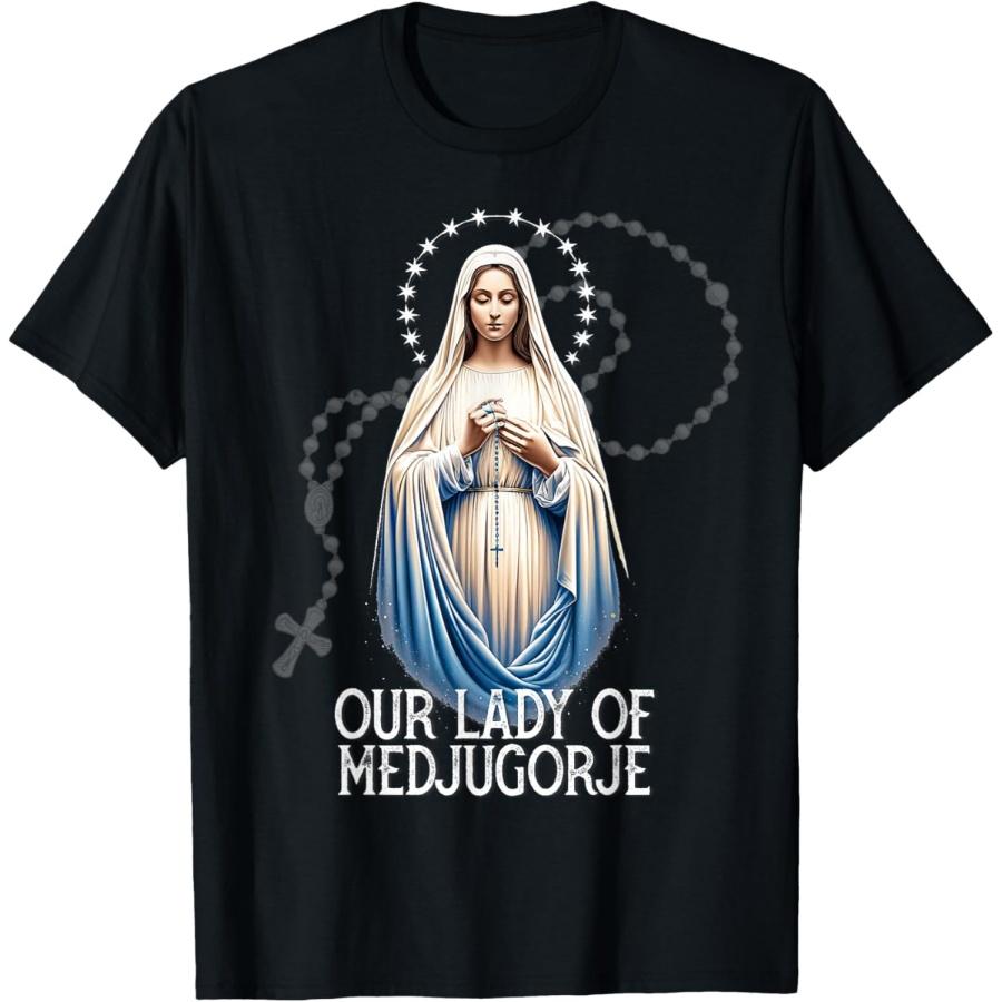 Our Lady of Medjugorje Pilgrimage Marian Catholic T-Shirt S