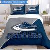 3PCS Hockey Team Vancouver-Canucks Bedding Set,Including 1pc Duvet Cover And 2pcs Pillowcases Perfect for Bedroom, Dormitory, Fan Christmas Gift