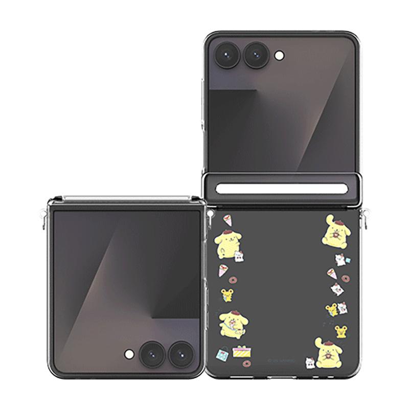 Korean Hello Kitty & Friends Transparent Case for Samsung Z Flip 7