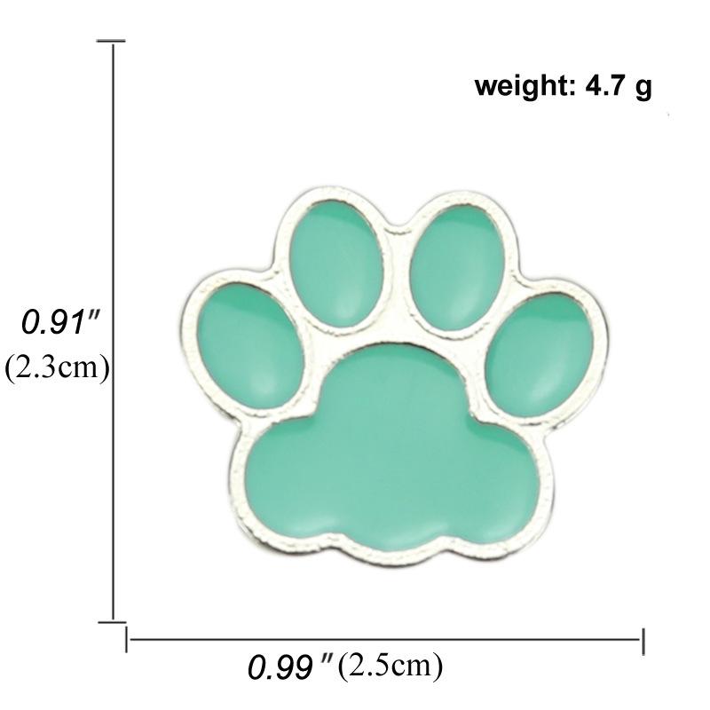 Animal Muticolor Cat Dog Paw Enamel Pin Brooch Cartoons Badge For Bags Jeans Hoodies Denim Lapel Pin Jewelry Kids Best Gift