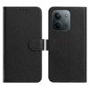 For Xiaomi Redmi 15C 4G (171mm) Case Wallet Stand Litchi Texture Genuine Cow Leather Flip Phone Cover