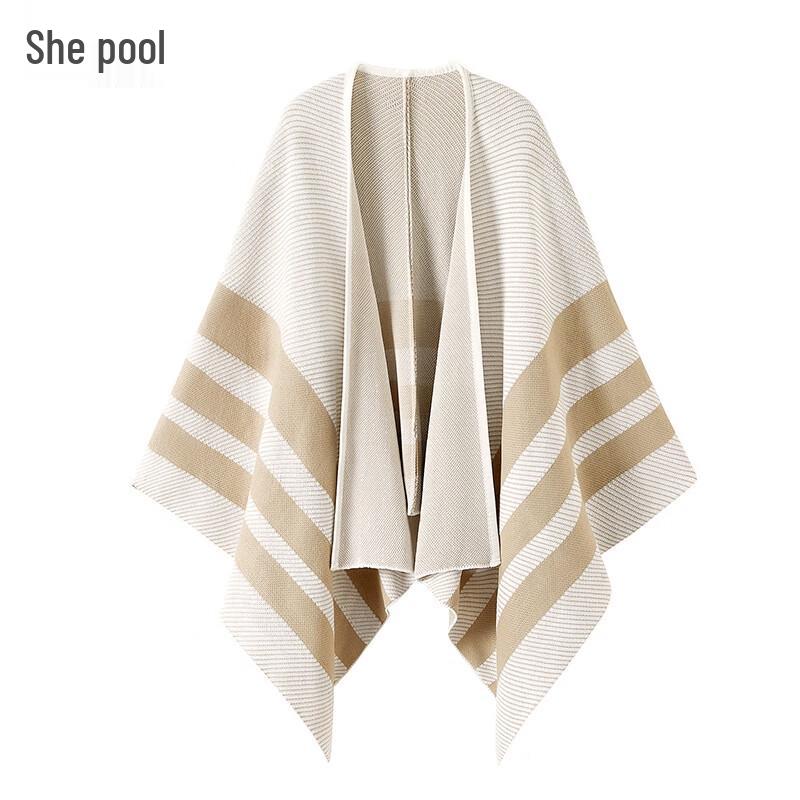 

Women s Striped Knitted Cardigan One Size