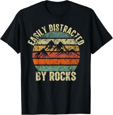 Slightly Distracted by Rocks Collector Lover Geologist Vinta Gift Unisex T-Shirt
