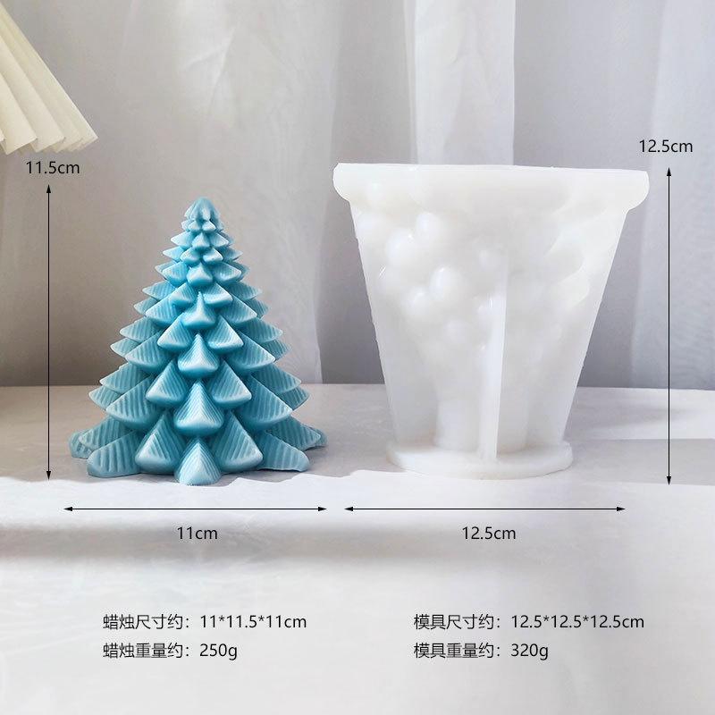 3D Christmas Tree Candle Silicone Mold DIY Christmas Decor Candle Making Handmade Soap Plaster Resin Baking Tools Holiday Gifts