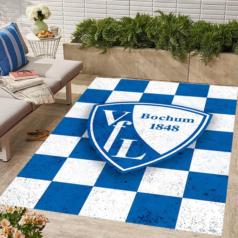 1pc Football Team Design Area Rug - Non-Slip, Soft & Cozy Floor Mat for Living Room, Bedroom, Office - Indoor/Outdoor Decorative Carpet
