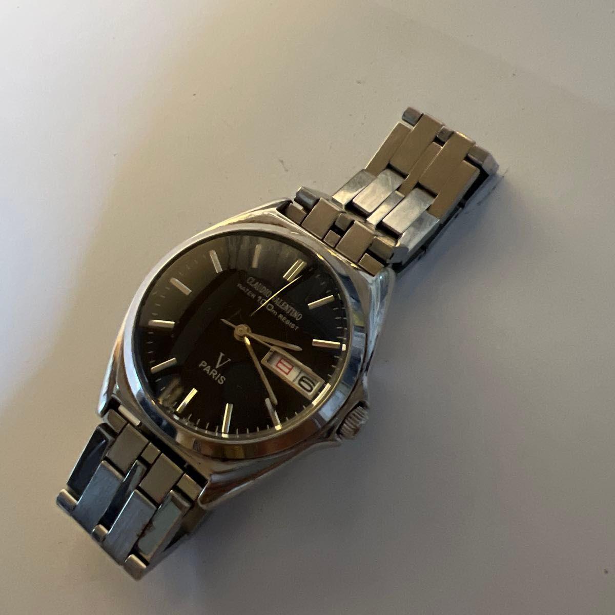 Used CLAUDIO VALENTINO PARIS Men s Watch Black Dial Date Display