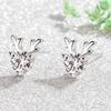 Sterling Silver S925 Zircon Six-Claw Earrings for Women