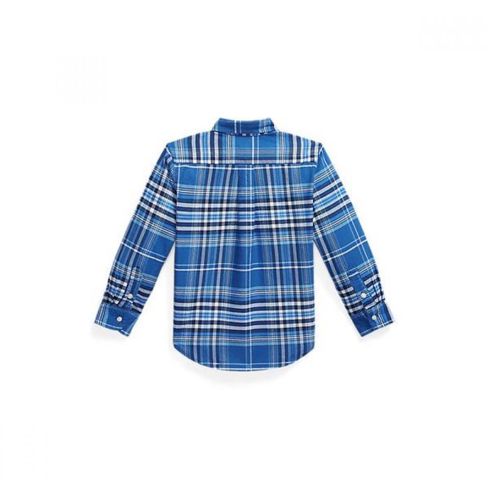 Polo Ralph Lauren Boys 2 7 Plaid Cotton Oxford Shirt
