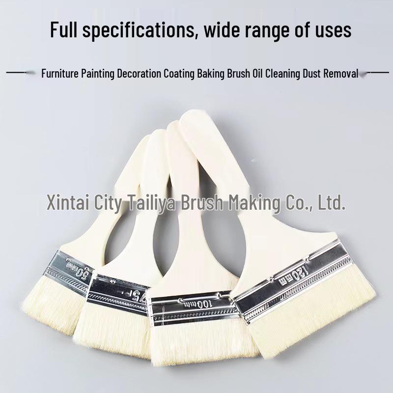 Wool Bristle Cleaning & Paint Brush with Wood Handle