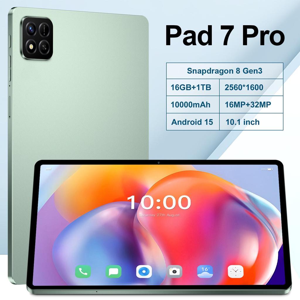 New Model Global Exclusive Pad 7 Pro Tablet 16GB+1TB HD Large Screen