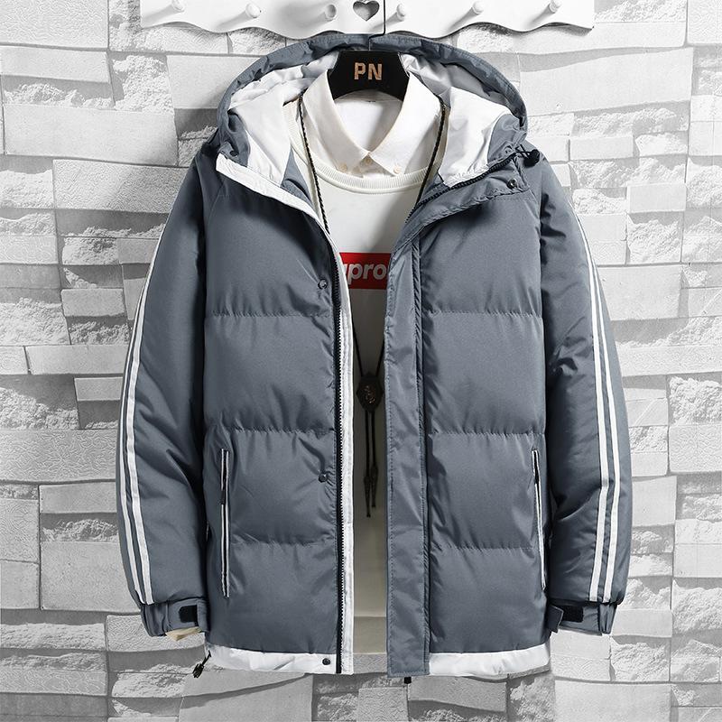 Hooded Down Cotton Jacket Men's Middle-aged Young and Thickened Warm Cotton Jacket Winter Jacket Top Hooded Padded Jacket Cotton Jacket Cotton Jacket
