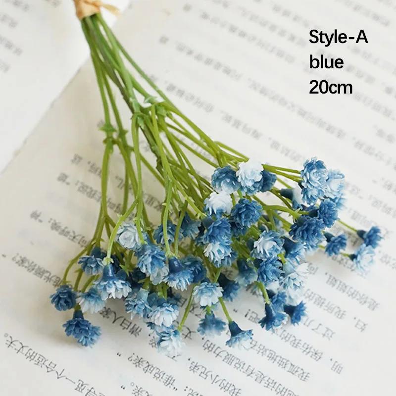 Künstliches Schleierkraut Gypsophila Blumen Sträuße PU Kunstblume für Hochzeitsfeier Kranz Blumengesteck Heimdekoration