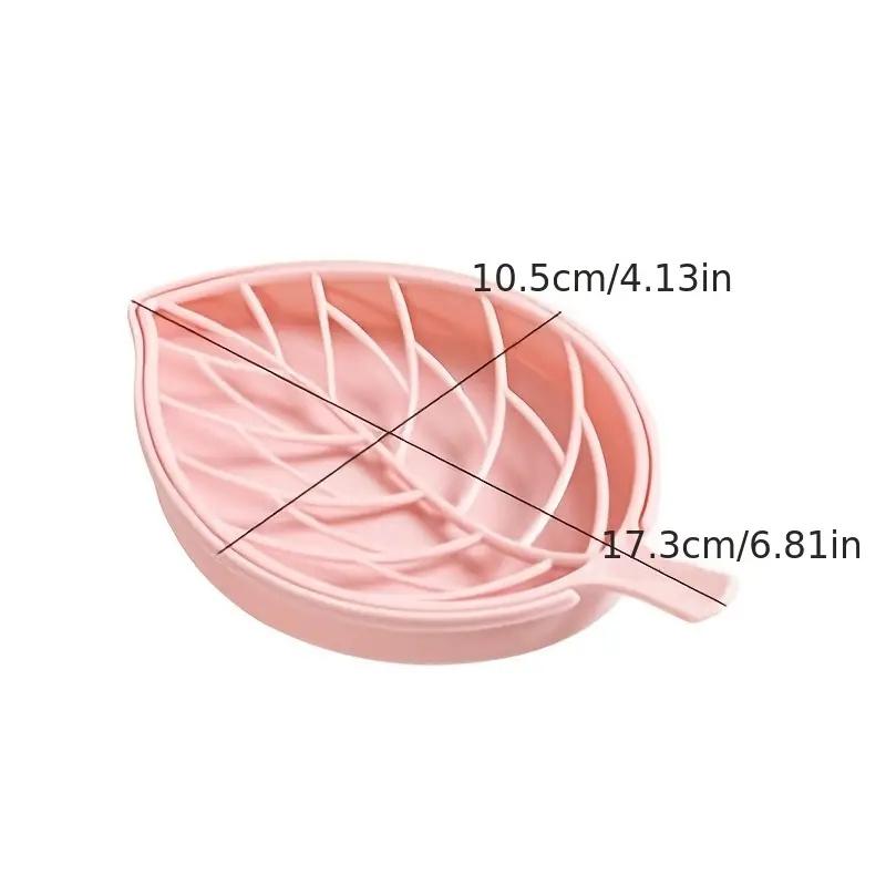Bathroom Soap Dish Kit Leaf Shaped Soap Holder Drain Soap Box Bathroom Accessories Bathroom Supplies Tools and Measuring Scales