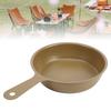   Fry Pan Stainless Steel Portable Anti Stick Pot Round Egg Skillet Camping Cookware
