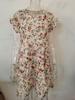 Women's Summer Ruffed Sleeve Small Floral Print  A-line Big Swing Dress