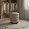 Boucle Vanity Stool Soft Vanity Stool Boucle Ottoman Chair Easy To Clean Home Furniture Multifunctional for Women