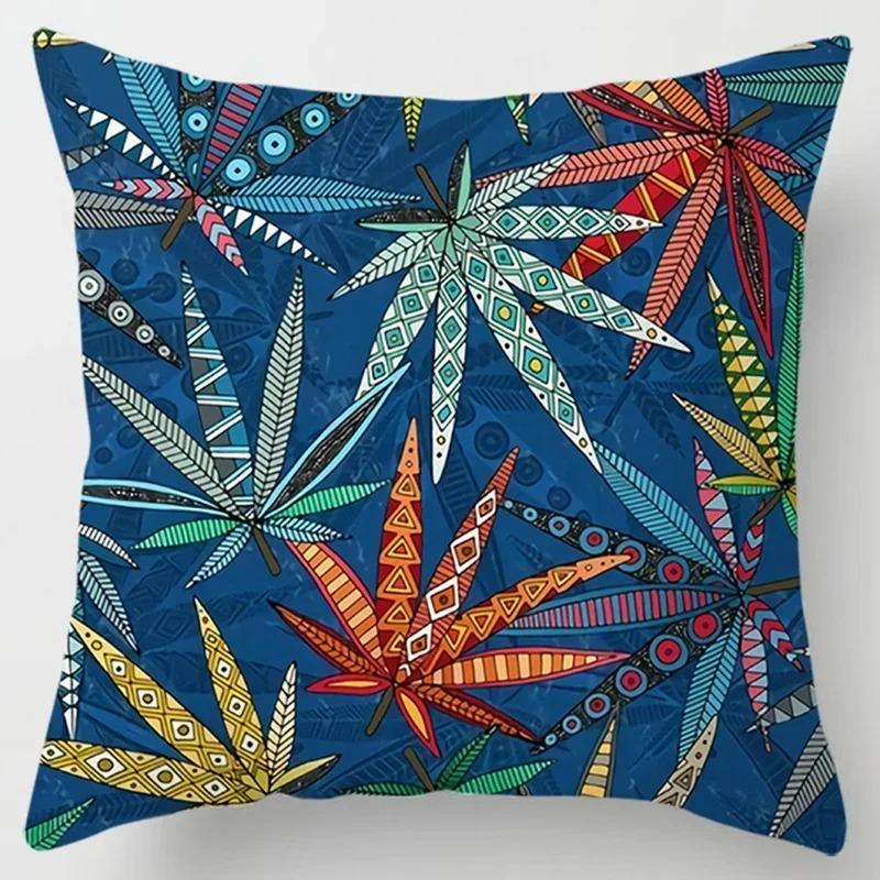 Modern Simple Dark Blue Geometric Pillowcase Home Sofa Cushion Cover