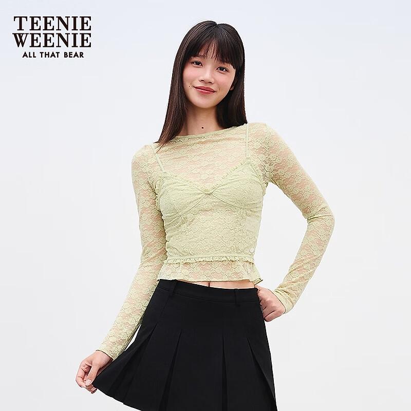 Teenie Weeniebearnova Women s Lace Trim V-Neck Camisole M