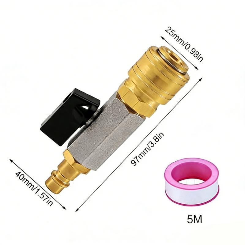 1/4inch Compressed Air Quick Release Coupling Copper Compressed Air Stopcock Copper Compressed Air Filling Industrial