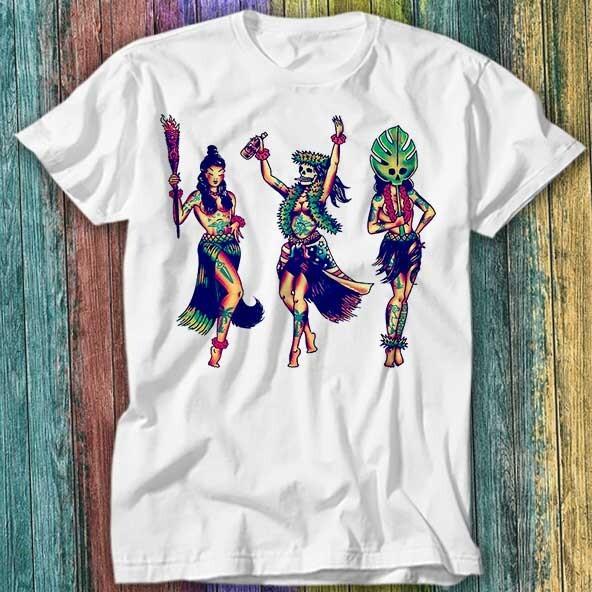 

Hula Girls Pinup Sexy Girl T Shirt Top Tee 410 4XL