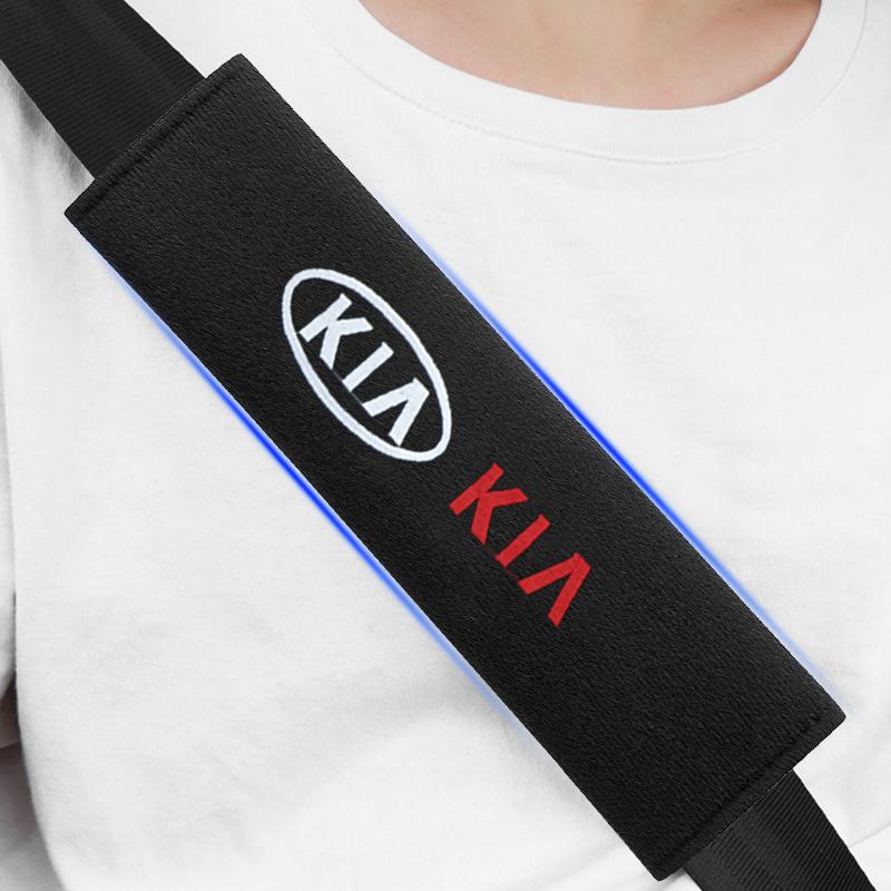 2Pcs/Set Car Seat Shoulder Belt Cover Protector Pad Auto Accessories For Kia Rio 3 K2 Ceed Cerato K3 Sportage 4 Picanto K5 Optima Sorento Forte