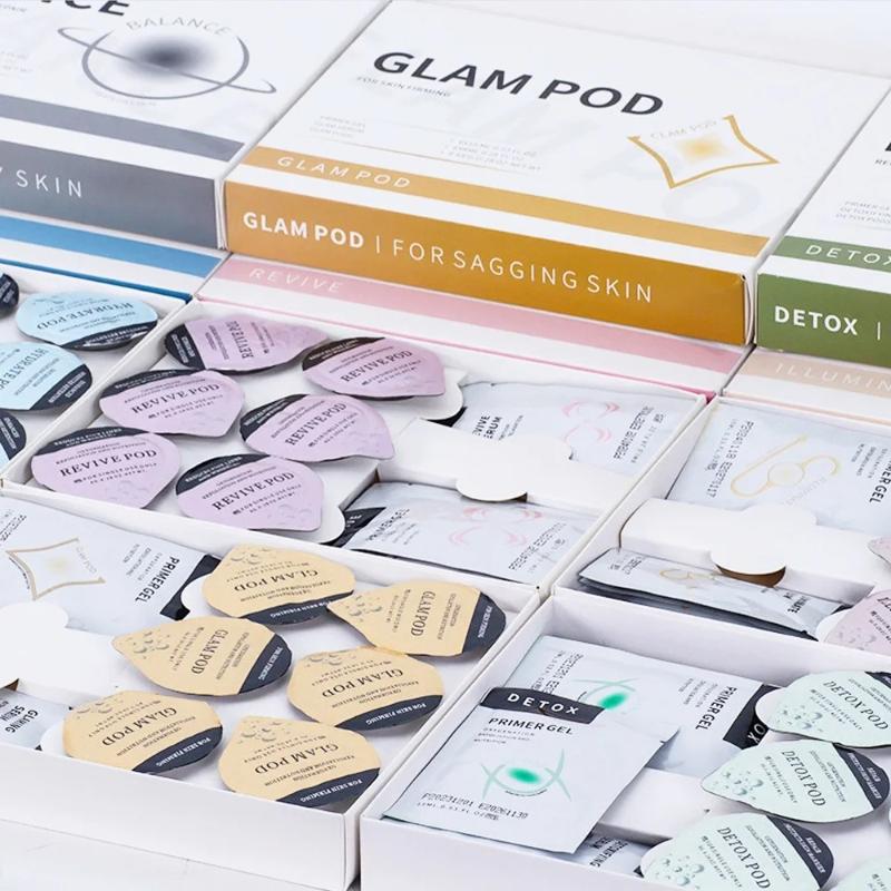 Zuurstof Jet CO2 Bubbel Gezichts Machine 1 Set met Serum Gel Spa Capsule Anti-Aging Hydraterend voor Thuis & Salon Huidverzorgingsroutine
