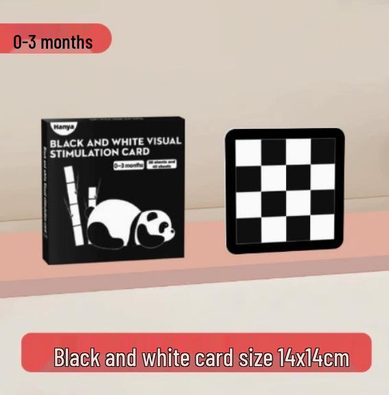 

Infant Visual Stimulation Flashcards: Black, White, & Red for 0-12 Months Cognitive Development and Early Education
