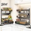 Portaspezie Robusto Rastrelliera da Cucina in Acciaio al Carbonio 2/3 Livelli Organizer da Banco per Condimenti Organizzatore Portabottiglie Multi-Livello per Spezie
