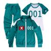 3 szt./zestaw dziecięcy strój do gry cosplay casualowy płaszcz spodnie sportowy strój dopasowujący kolory odzież sportowa koreański serial telewizyjny drewniany człowiek kostium