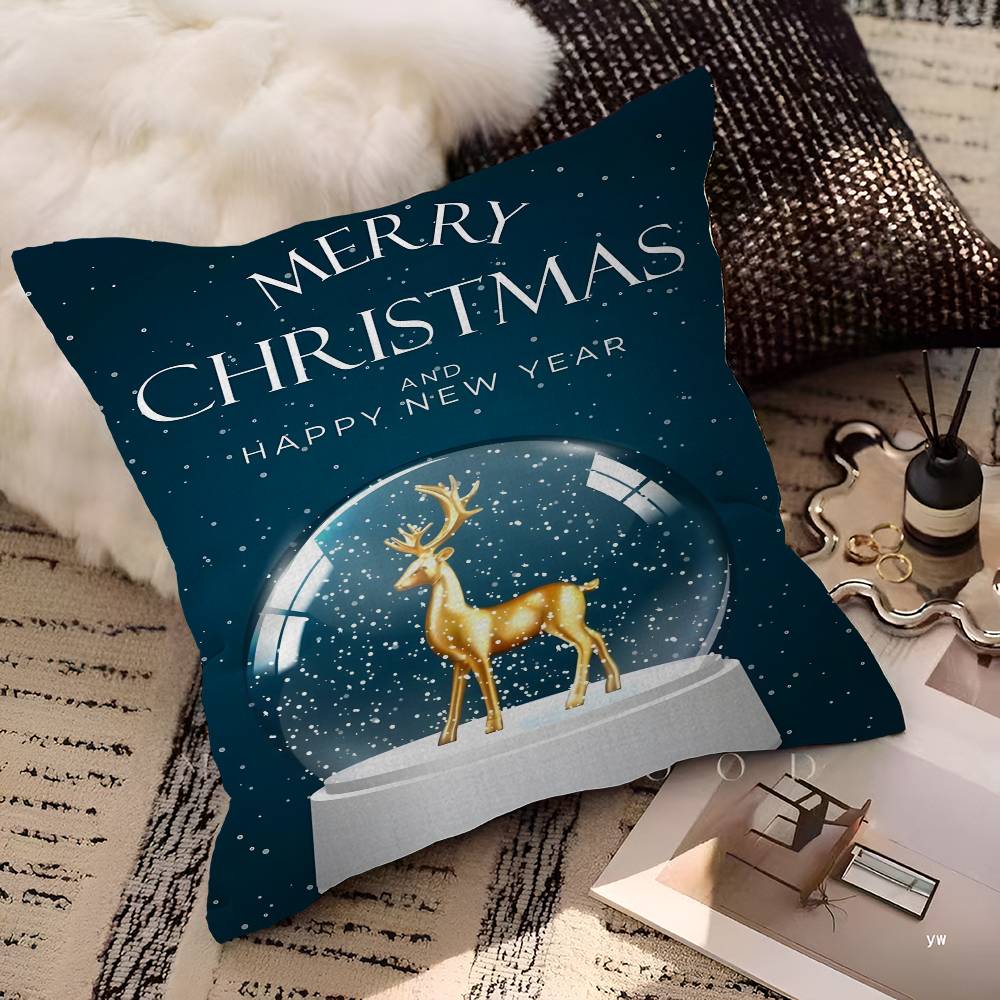 Christmas Tree Ball Decoration Pillow Case Cushion Cover Car Throw Pillow Case For Sofa Car Christmas Gift 40x40cm 45x45cm