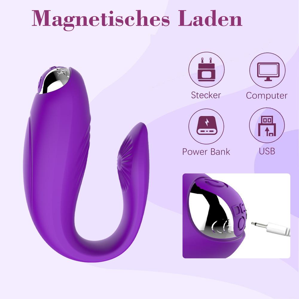 U Shape Vibrator with 10 Frequency Vibration Sex Toy Vagina Massager G Spot Clitoris Stimulation Adult Sex Toy for Women Couples