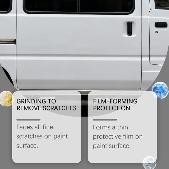 Car Scratch Repair Cream Easy Apply Scratch Remover with Towel Sponge Quick Repair Removes Stains Oxidation Protects Paint Car Scratch & Paint Care