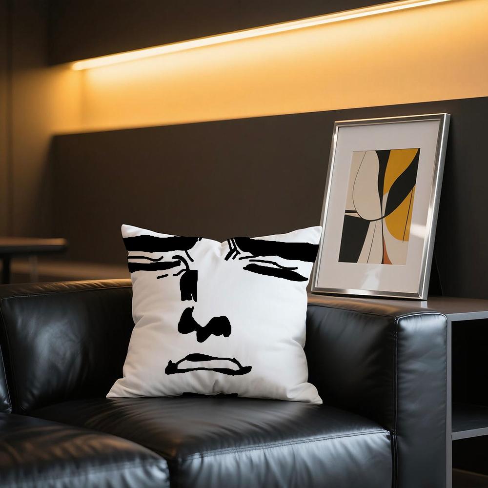 Meme Face Sigma cushion cover Comfortable and soft bedding skin friendly leisure sofa car office pillowcase