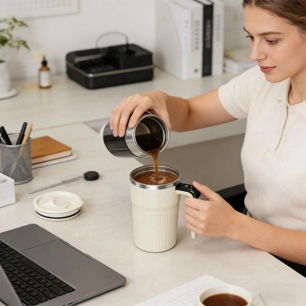 Temperature Display Automatic Stirring Cup 400ml Capacity Electric Coffee Mug  Coffee Tea