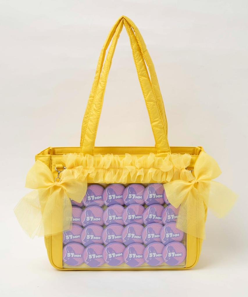 WEGO Ita Bag Tote A4 Perfect for Live and Perfect Gift for Size Yellow (Small) Bag, Quilted, Decorated, Size, Oshikatsu, Events, Spring, Summer,