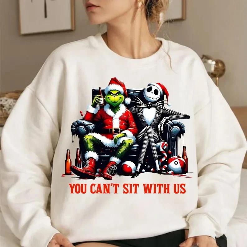You Can’t Sit With Us Grinch Shirt – Funny Merry Grinchmas Christmas Tee S