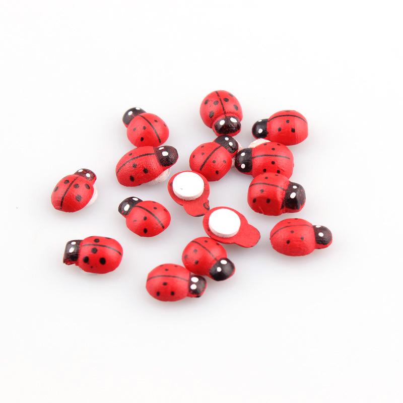 Ladybird Beads Ladybug Necklace Beads Kids Beads Wood Beads For Making Jewelry Animal Beads Set of 10 Wooden Ladybird Beads