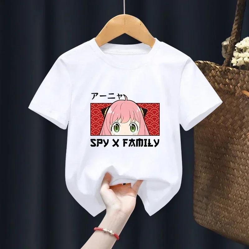 

Нова футболка Spy X Family Одяг для дівчаток Футболка Дитяча Каваї Мультфільм Аніме Аня та Бонд Футболка Хараджуку Хлопчики Графічний Топ Новий 110