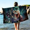D-Devil May Cry Bath Towel Microfiber Soft Water Absorbing Breathable For Girl Kids Decorative Cartoon Beach Towel