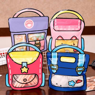 40Pcs Party Favor Bags with Handle Zipper Lock Vibrant Color Cute Backpack Design Reusable Birthday Goodie Bags