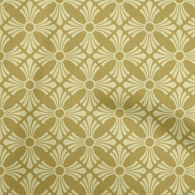 Katoen Flex Olijfgroen Stof Aziatische Blok Bloemen Quiltbenodigdheden Print Naaistof Per Meter 40 Inch