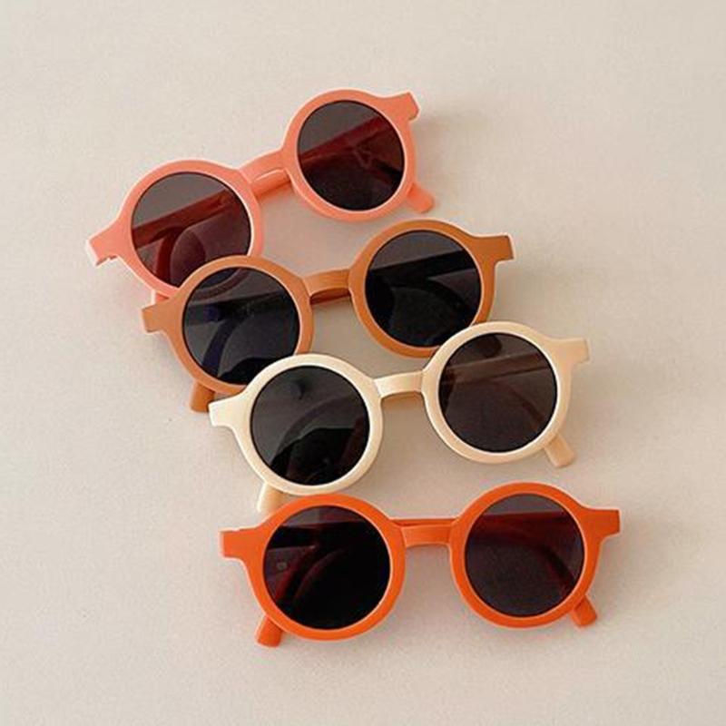Upgraded Kids Toddler Sunglasses Foldable Pocket-size Kids Round Sunglasses Gift