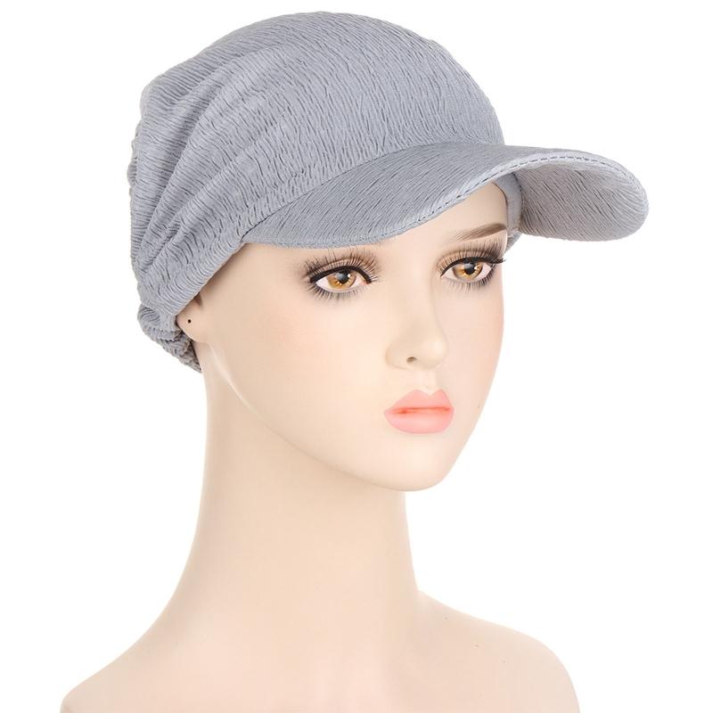 Classy Summer Sunscreen Turban Cap Headband Solid Color Hair Wrap Nursing Cap Headwear Sleeping Cap for Friends
