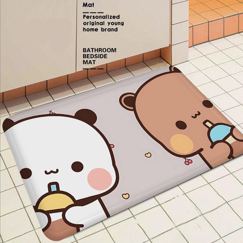 Bubu And Dudu Cute Cartoon Kitchen Mat Washable Non-Slip Living Room Sofa Chairs Area Mat Kitchen Toilet Rug