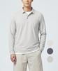 Kim Young Joo Golf Spring/Autumn Collared Ribbed Spandex Men'S Long Sleeve Golf T-Shirt Dqsmts25