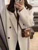 Women's Petite Mid-Length Thickened Black Wool Coat – Versatile, High-End Feel for Autumn & Winter