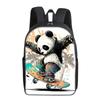 Panda Print Single Layer Backpack Simple Style for Boys/Girls Children Best Gifts 2D Flat Cartoon School Bags