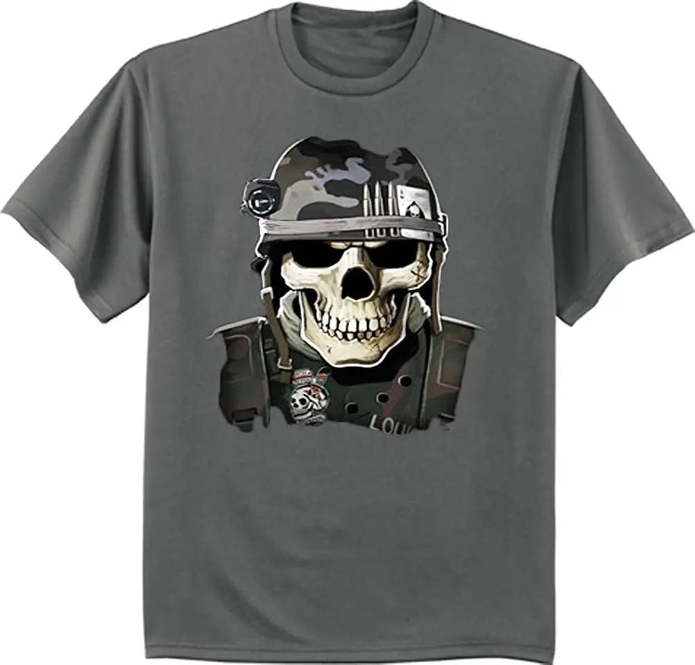 Military Skull Army Marines USMC Tshirt Mens 100 Cotton Casual Tshirts Loose Top Size S3XL S