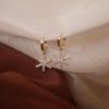 Elegant Snowflake Gold-Plated Sterling Silver Ear Cuffs for Women