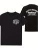EX MACHINA Logo T-Shirt with Motorcycle Back Print - Vult Slogan Collectible Streetwear Tee for &